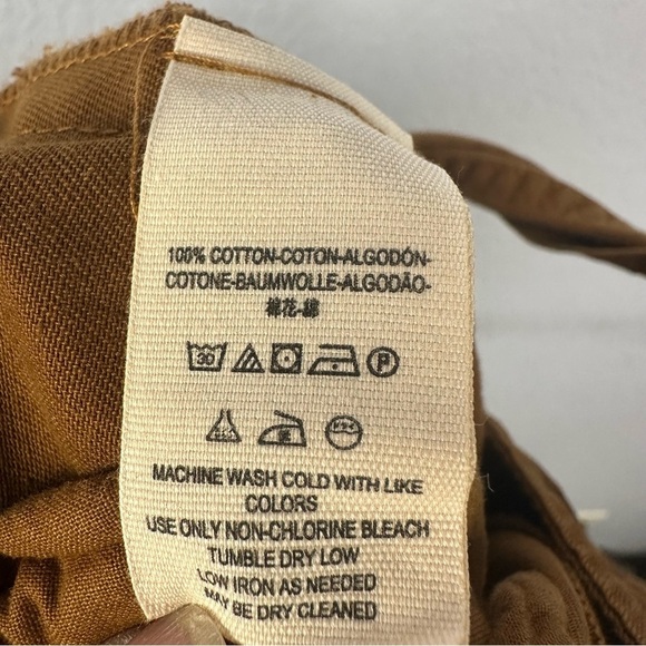 Free People Cotton High Rise Pegged 90’s Belted Ankle Pants Fits 2-4 - Picture 4 of 5